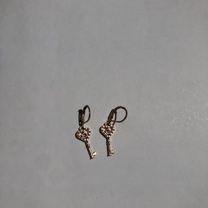 Gold Key Earrings